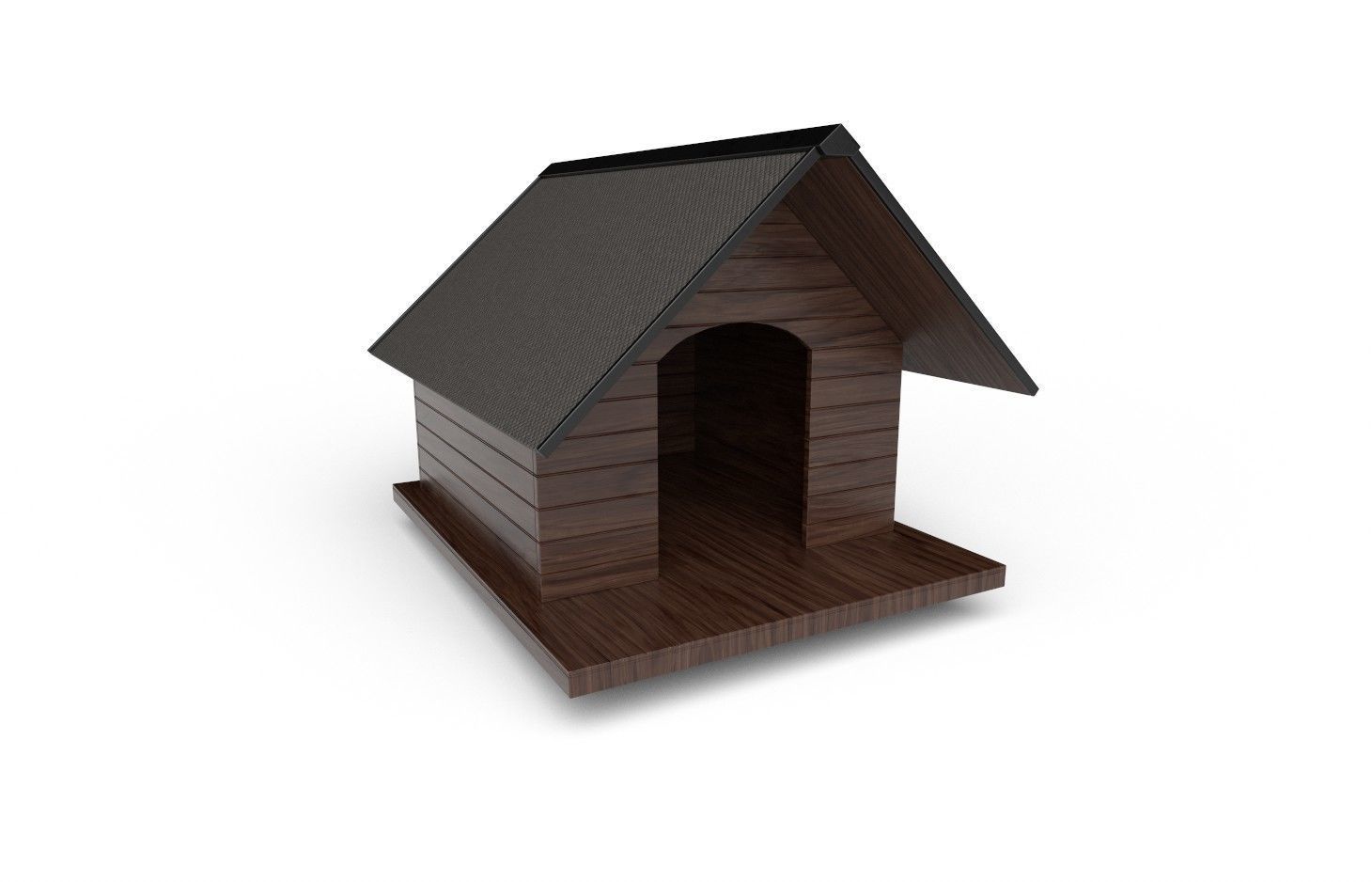 Dog House M02 Low-poly 3D model_3