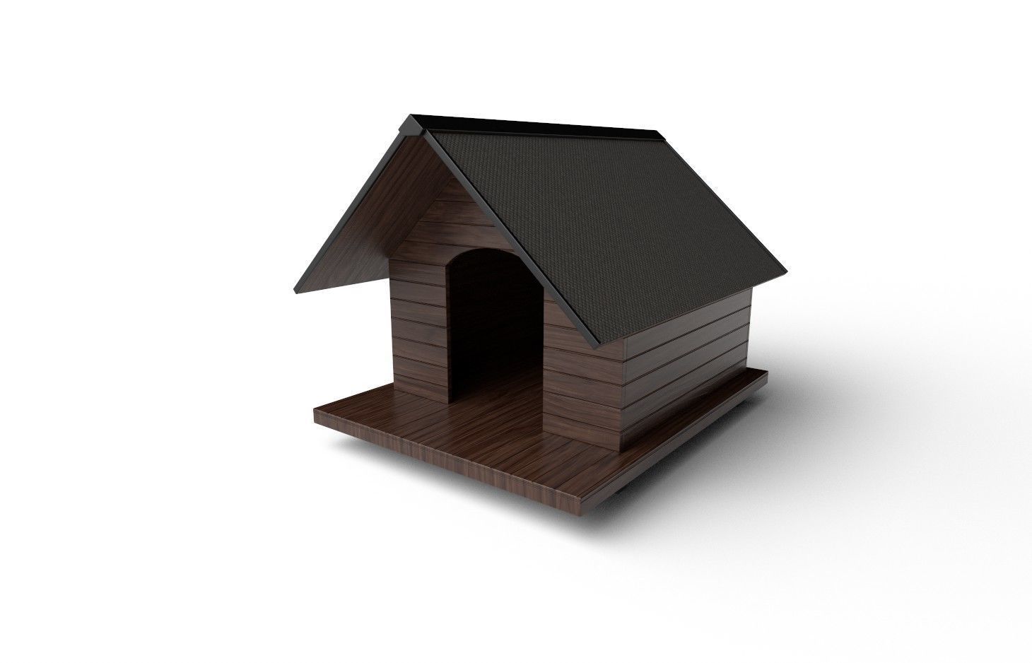 Dog House M02 Low-poly 3D model_4