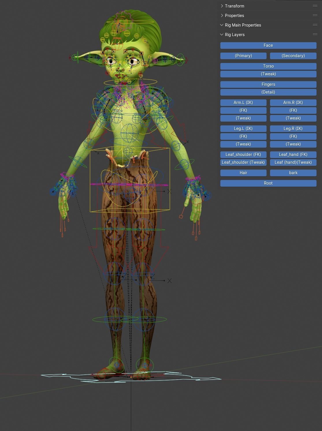 Elf - young guardian of the forest Low-poly 3D model_6