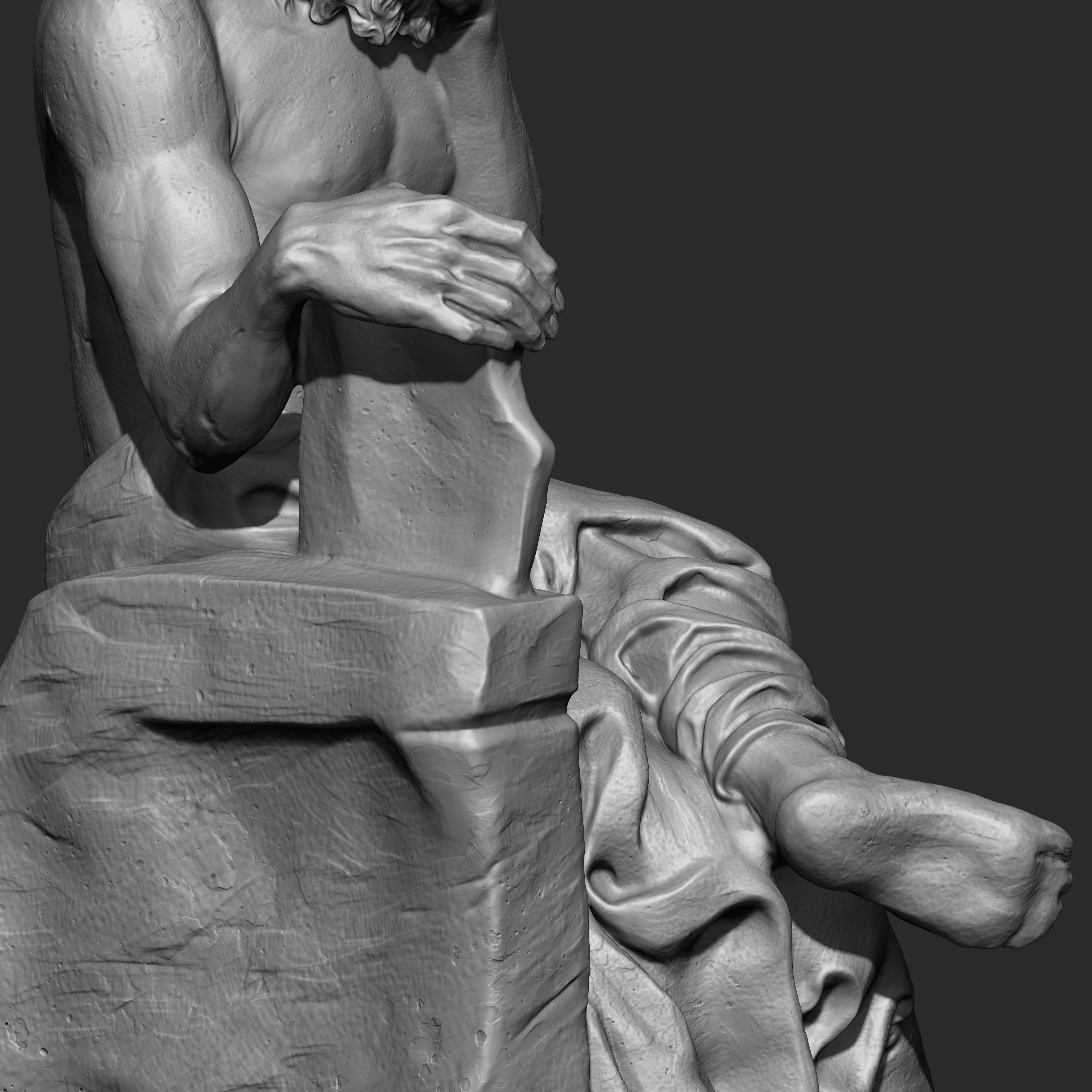 Saint jerome Character Sculpture Zbrush 2019 HighPoly 3D model_21