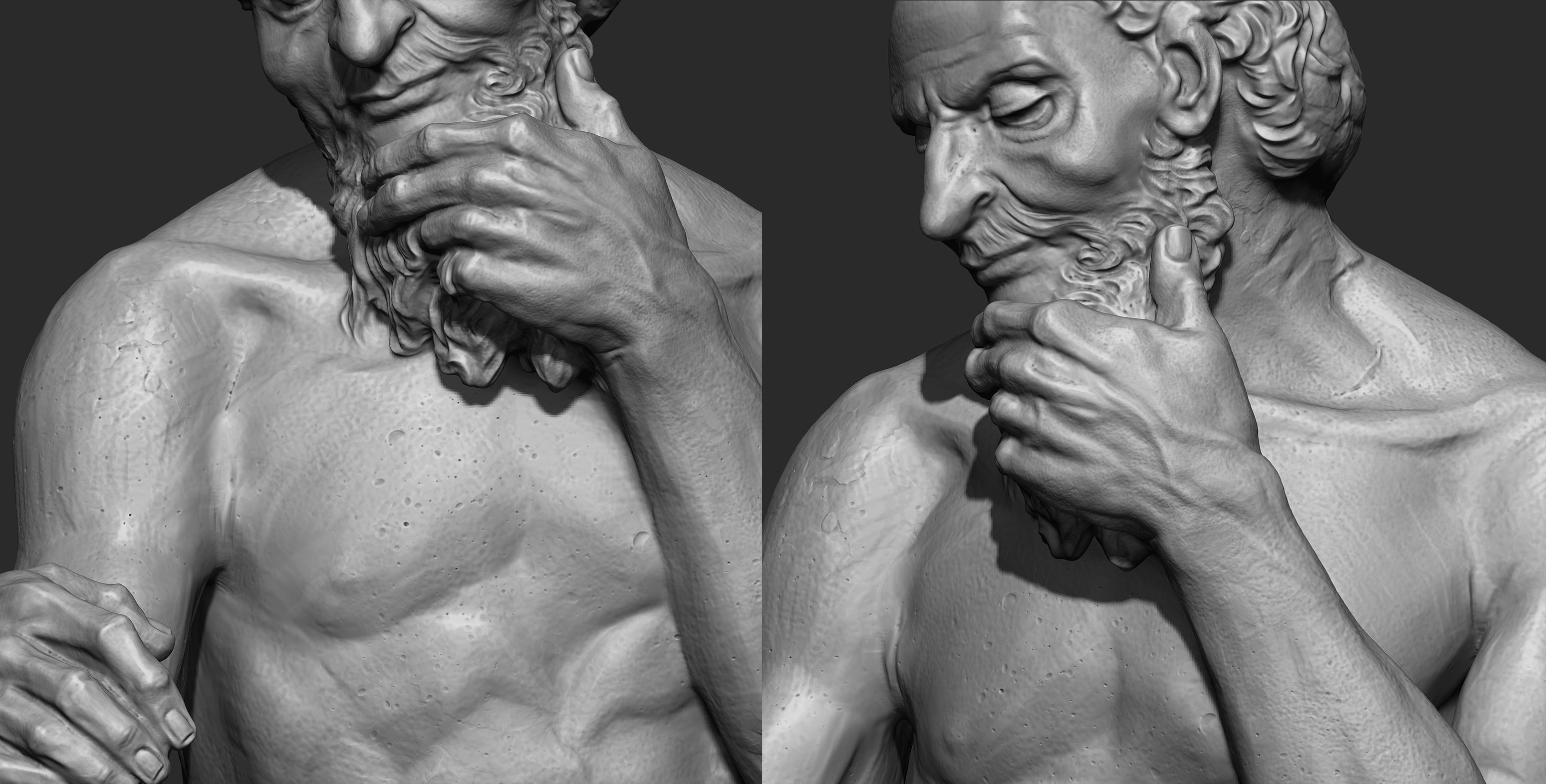 Saint jerome Character Sculpture Zbrush 2019 HighPoly 3D model_12