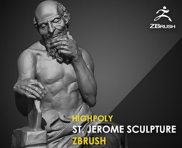 Saint jerome Character Sculpture Zbrush 2019 HighPoly 3D model