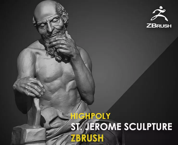 Saint jerome Character Sculpture Zbrush 2019 HighPoly 3D model_0