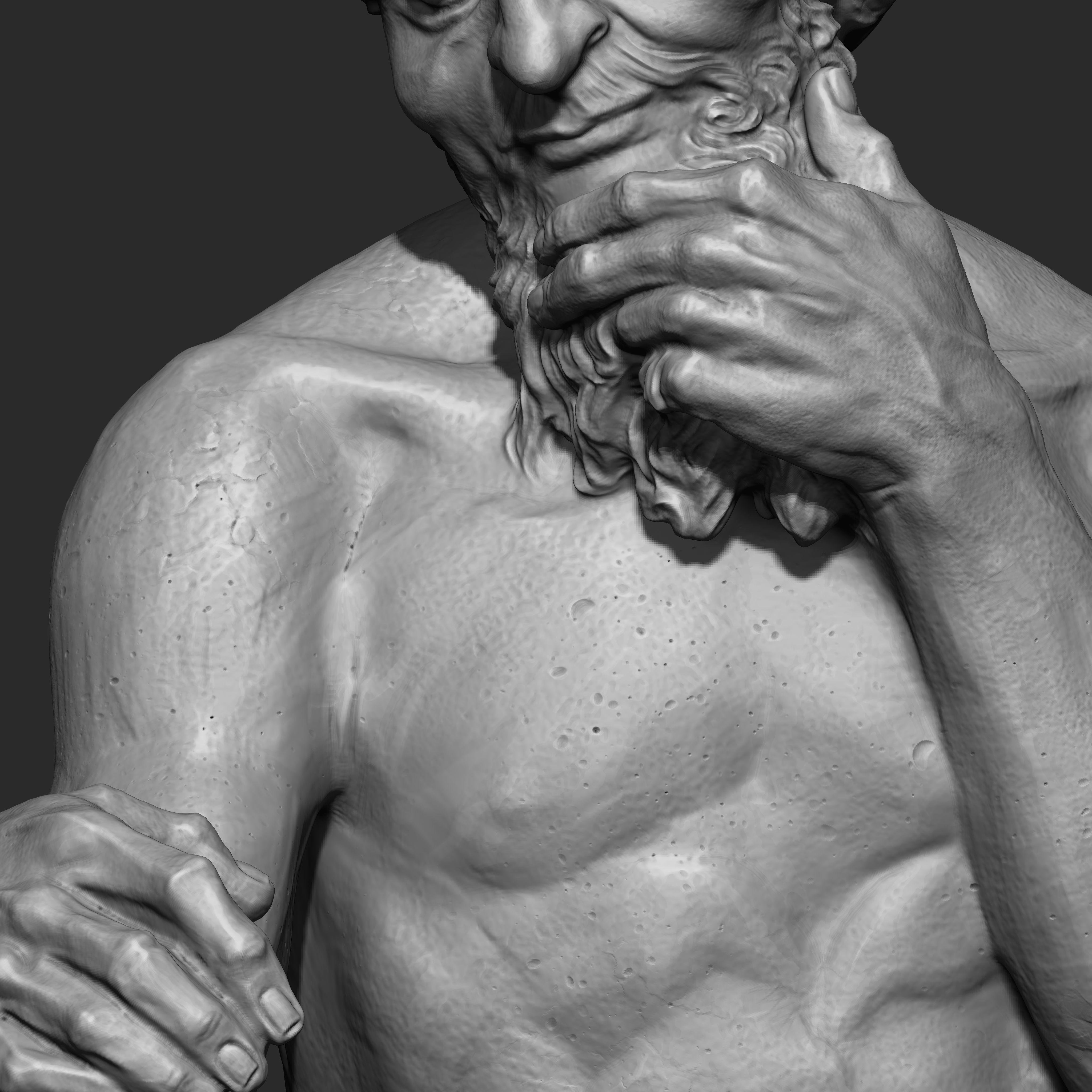 Saint jerome Character Sculpture Zbrush 2019 HighPoly 3D model_27