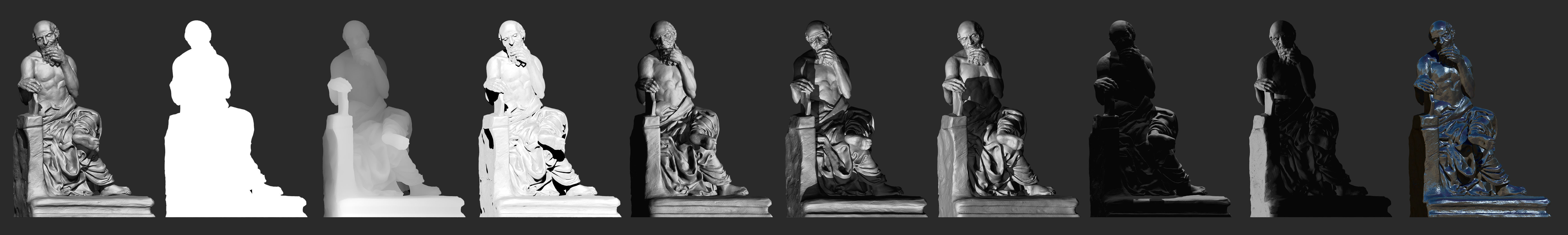Saint jerome Character Sculpture Zbrush 2019 HighPoly 3D model_18