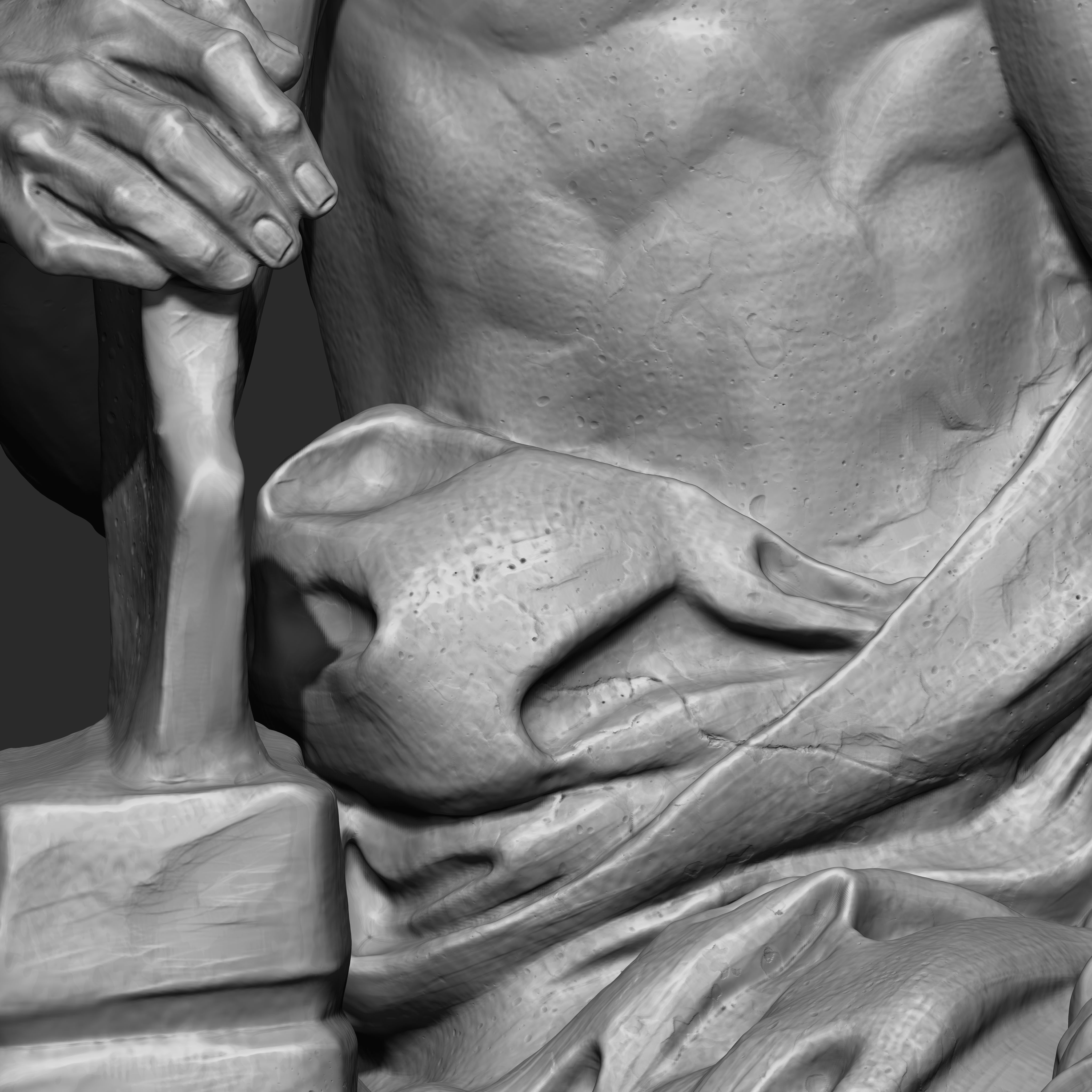 Saint jerome Character Sculpture Zbrush 2019 HighPoly 3D model_23