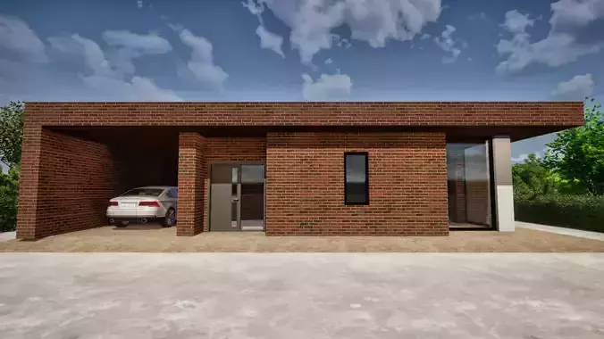 Modern house with a plan