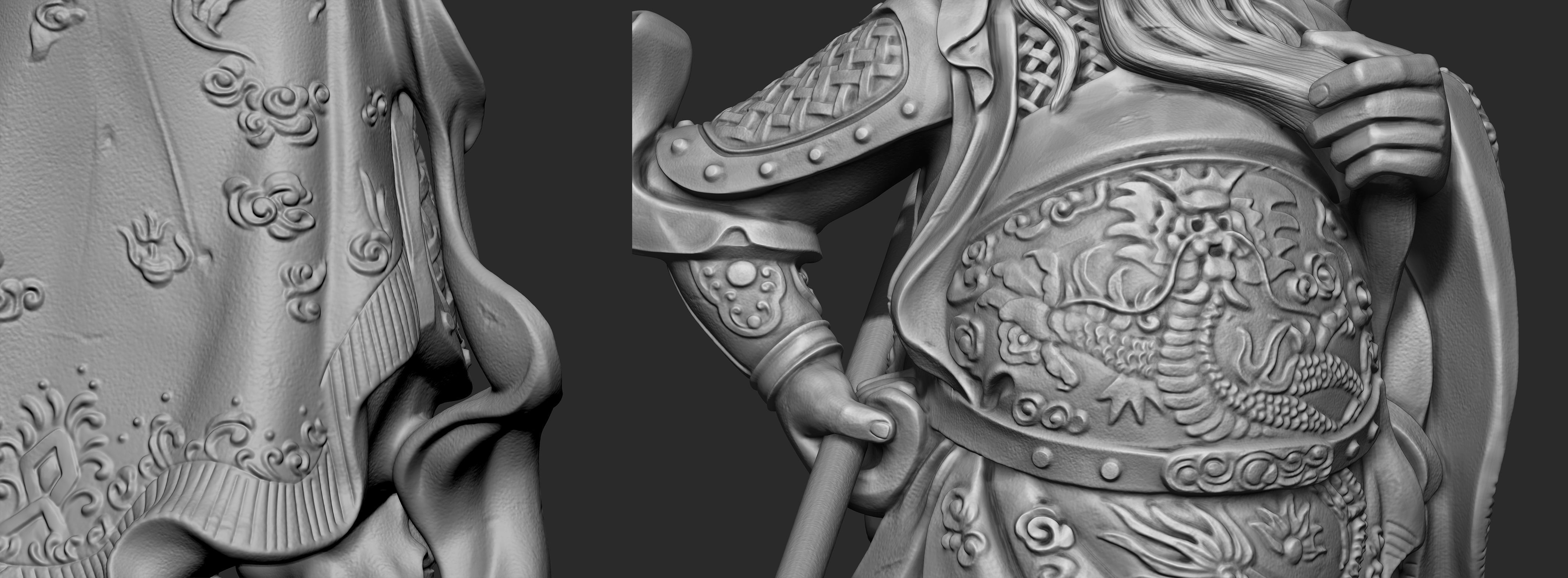 3 in One Character Sculpture Zbrush 2019 HighPoly 3D model_25