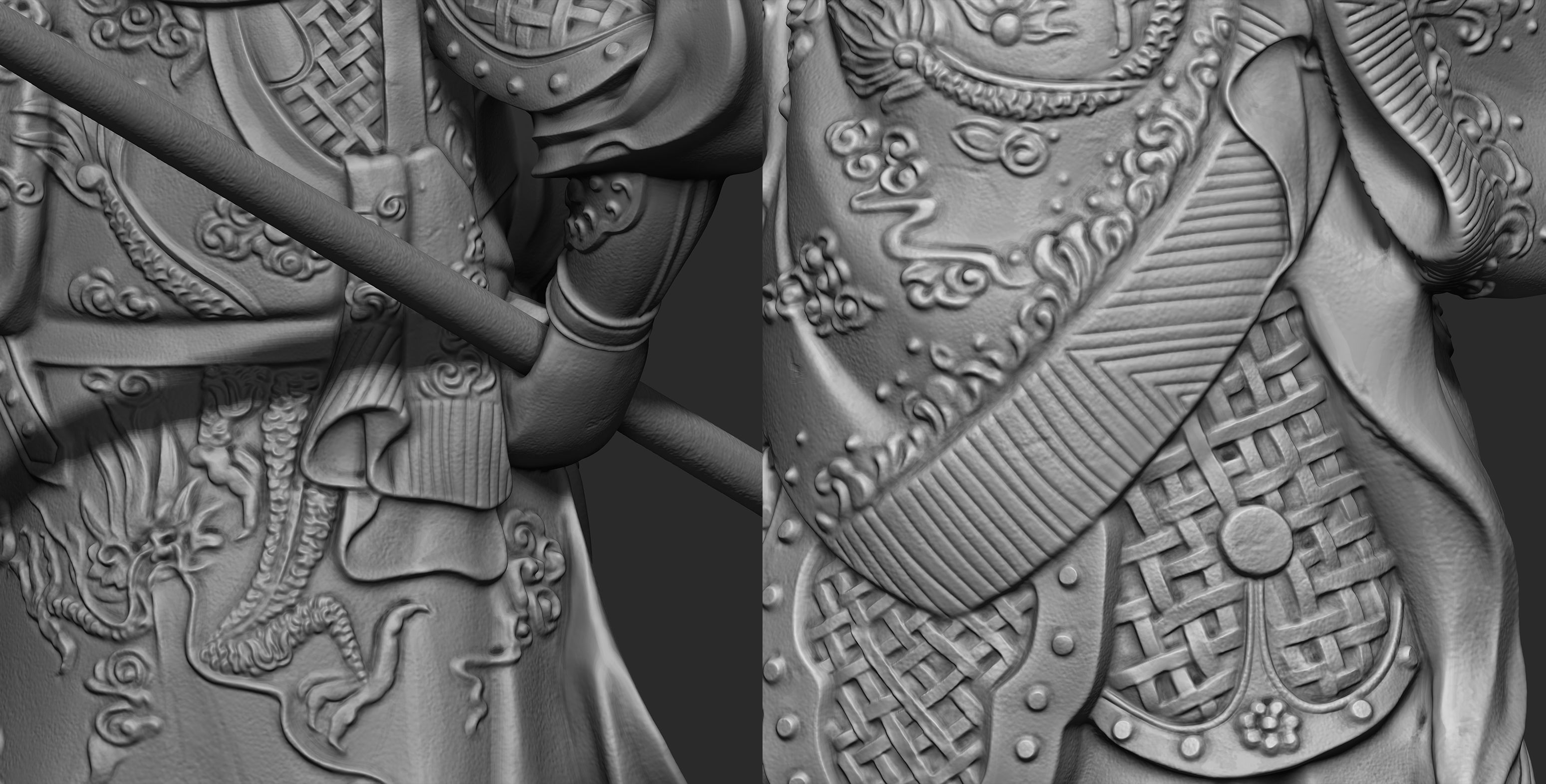 3 in One Character Sculpture Zbrush 2019 HighPoly 3D model_27