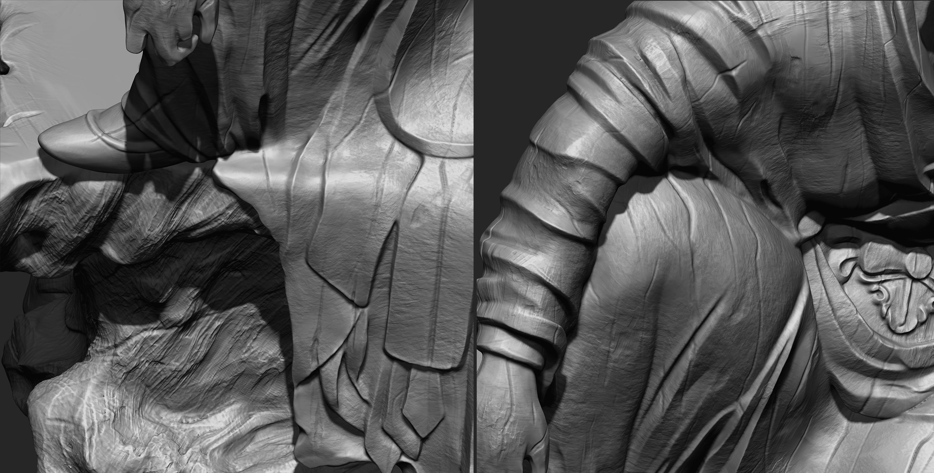 3 in One Character Sculpture Zbrush 2019 HighPoly 3D model_38