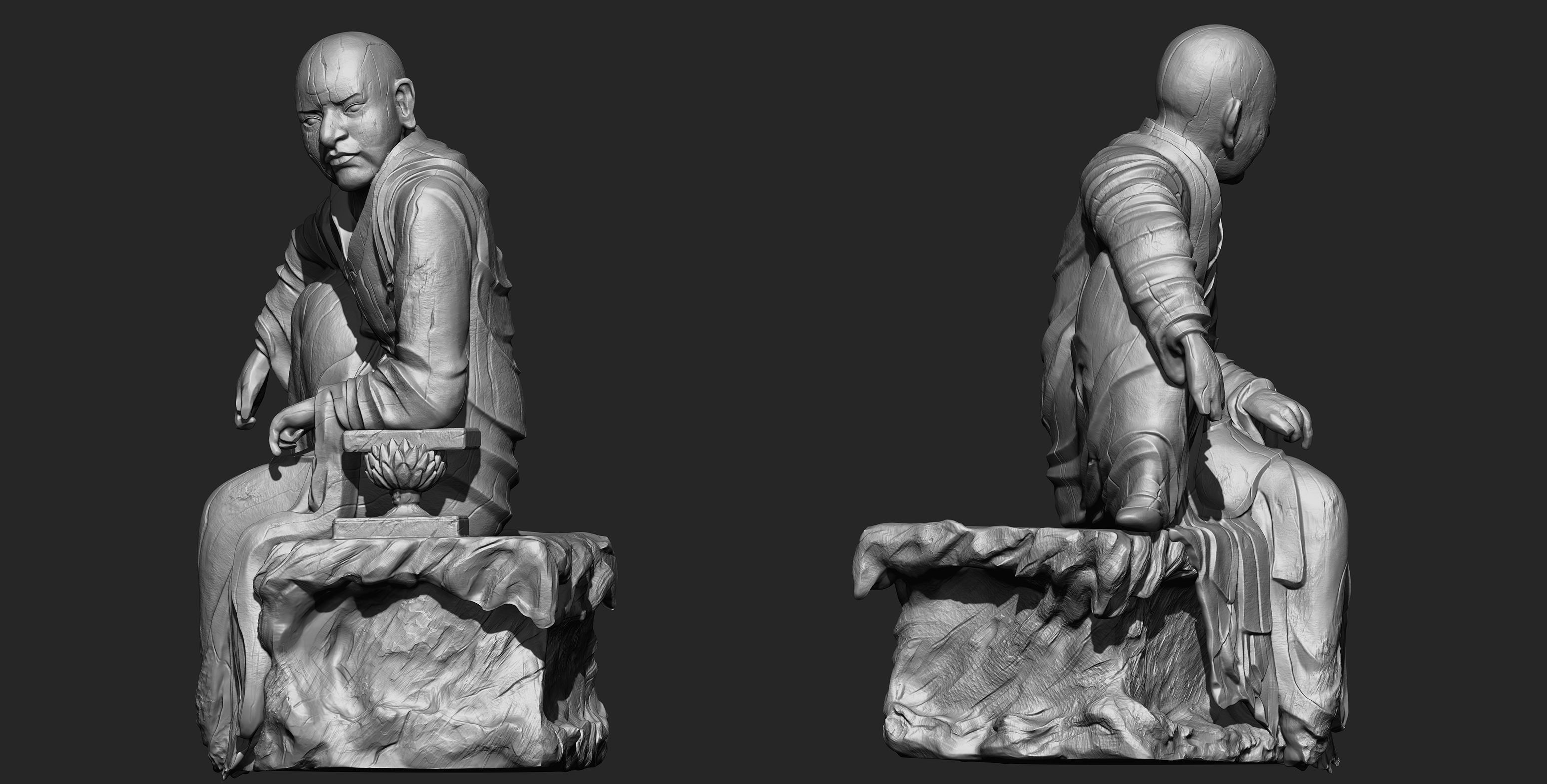 3 in One Character Sculpture Zbrush 2019 HighPoly 3D model_45