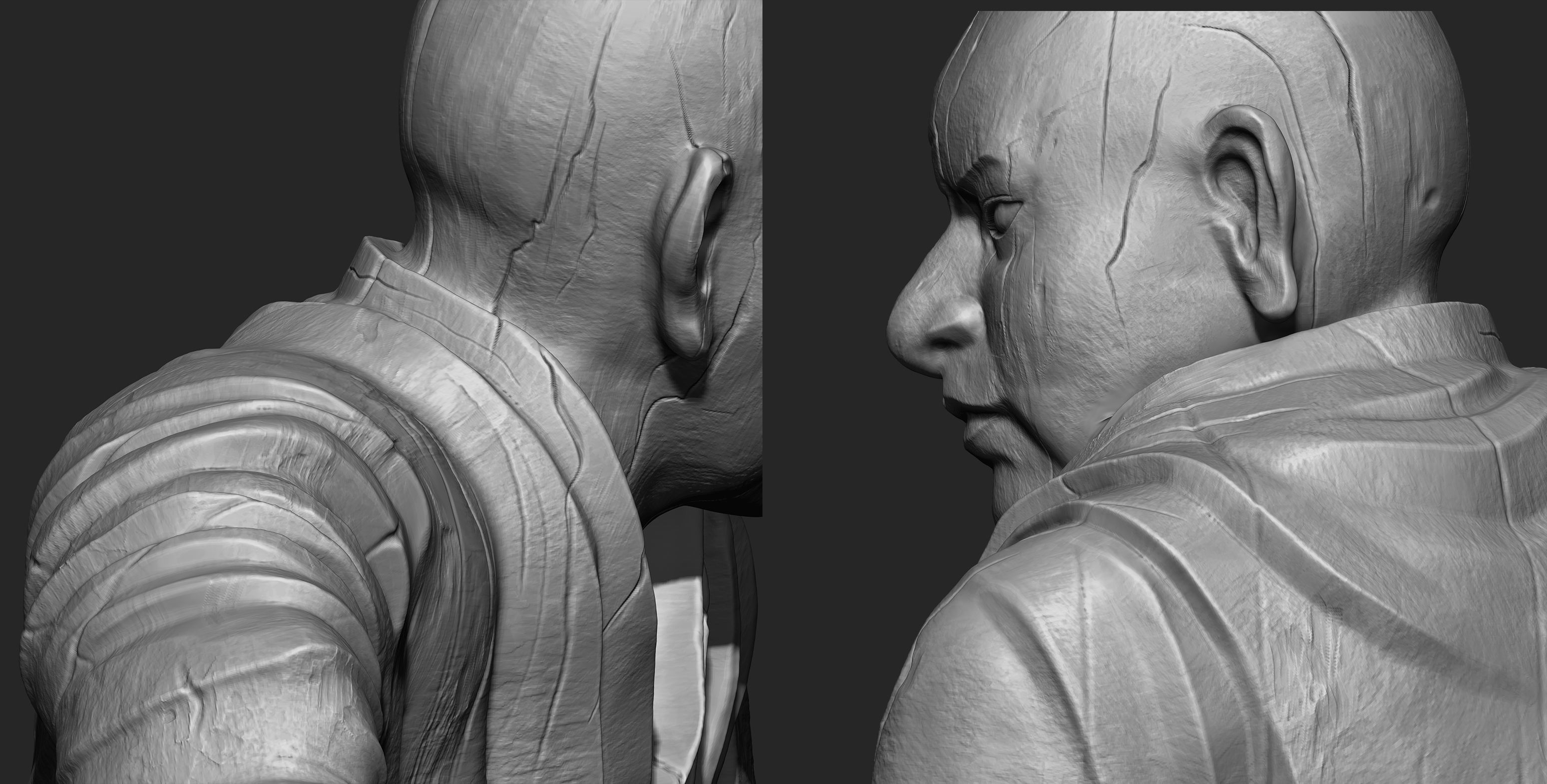 3 in One Character Sculpture Zbrush 2019 HighPoly 3D model_36