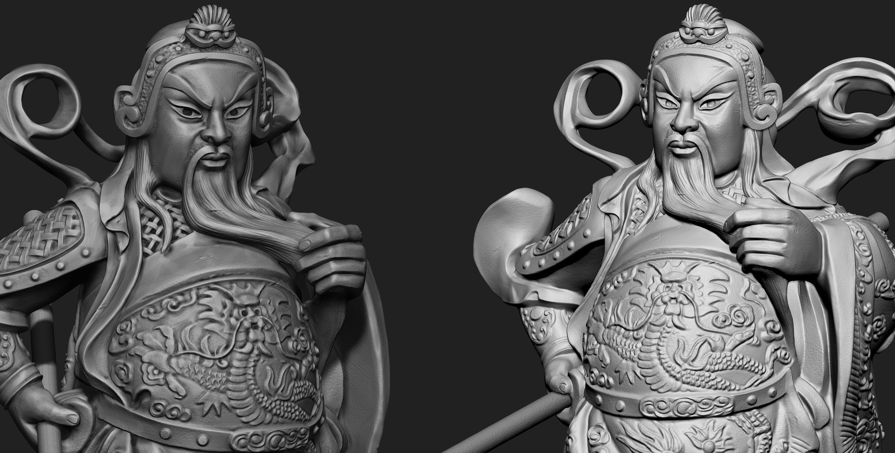 3 in One Character Sculpture Zbrush 2019 HighPoly 3D model_28