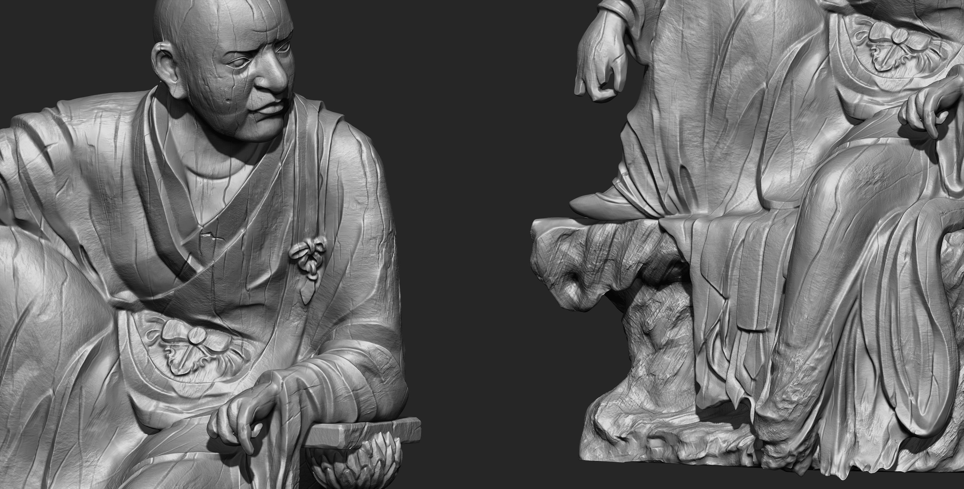 3 in One Character Sculpture Zbrush 2019 HighPoly 3D model_42