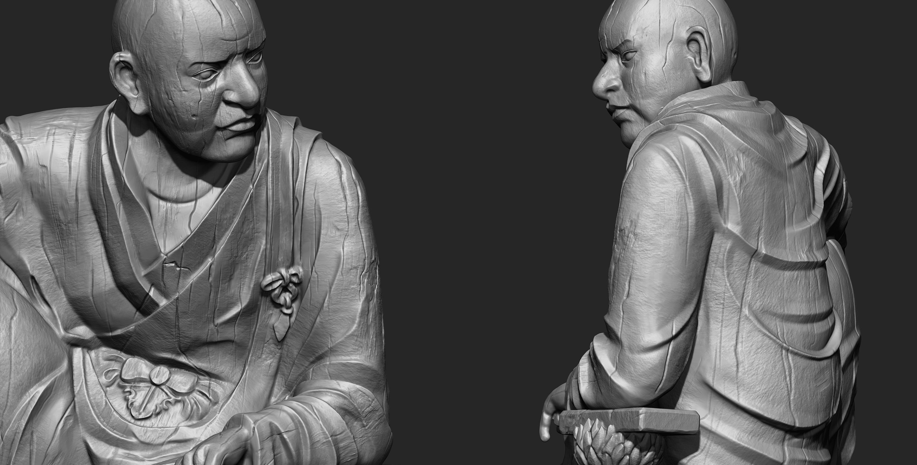 3 in One Character Sculpture Zbrush 2019 HighPoly 3D model_35