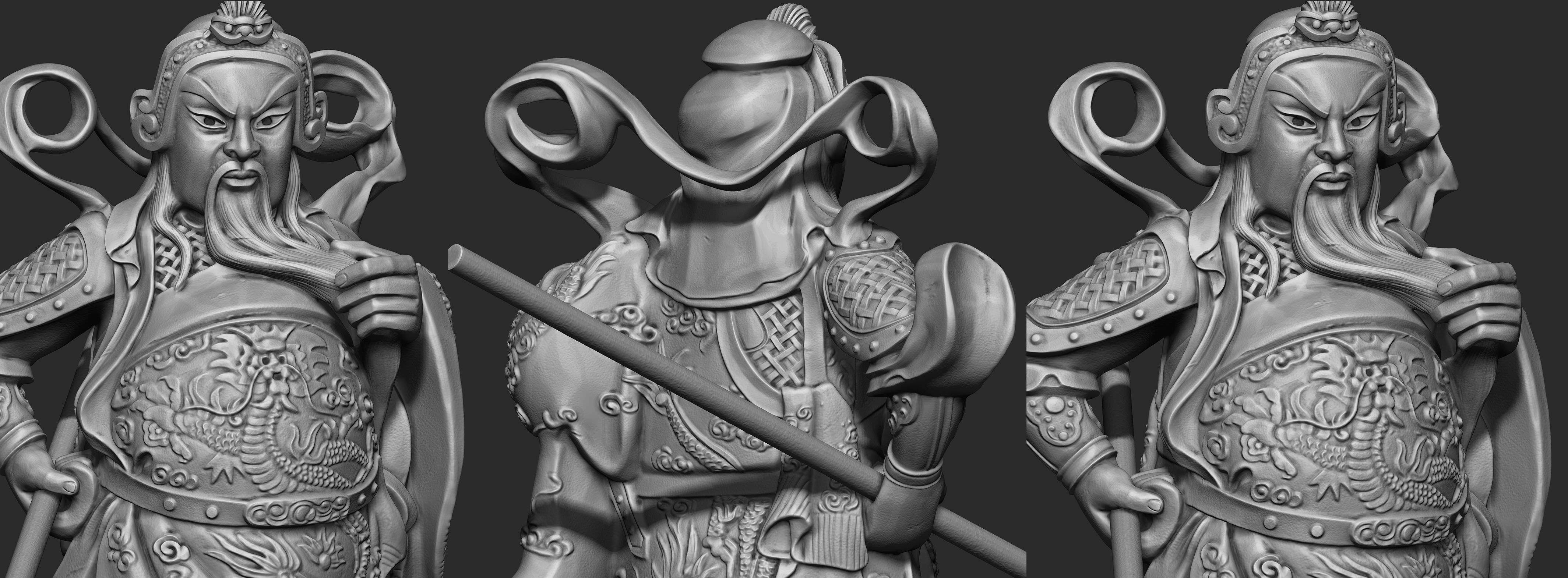 3 in One Character Sculpture Zbrush 2019 HighPoly 3D model_33