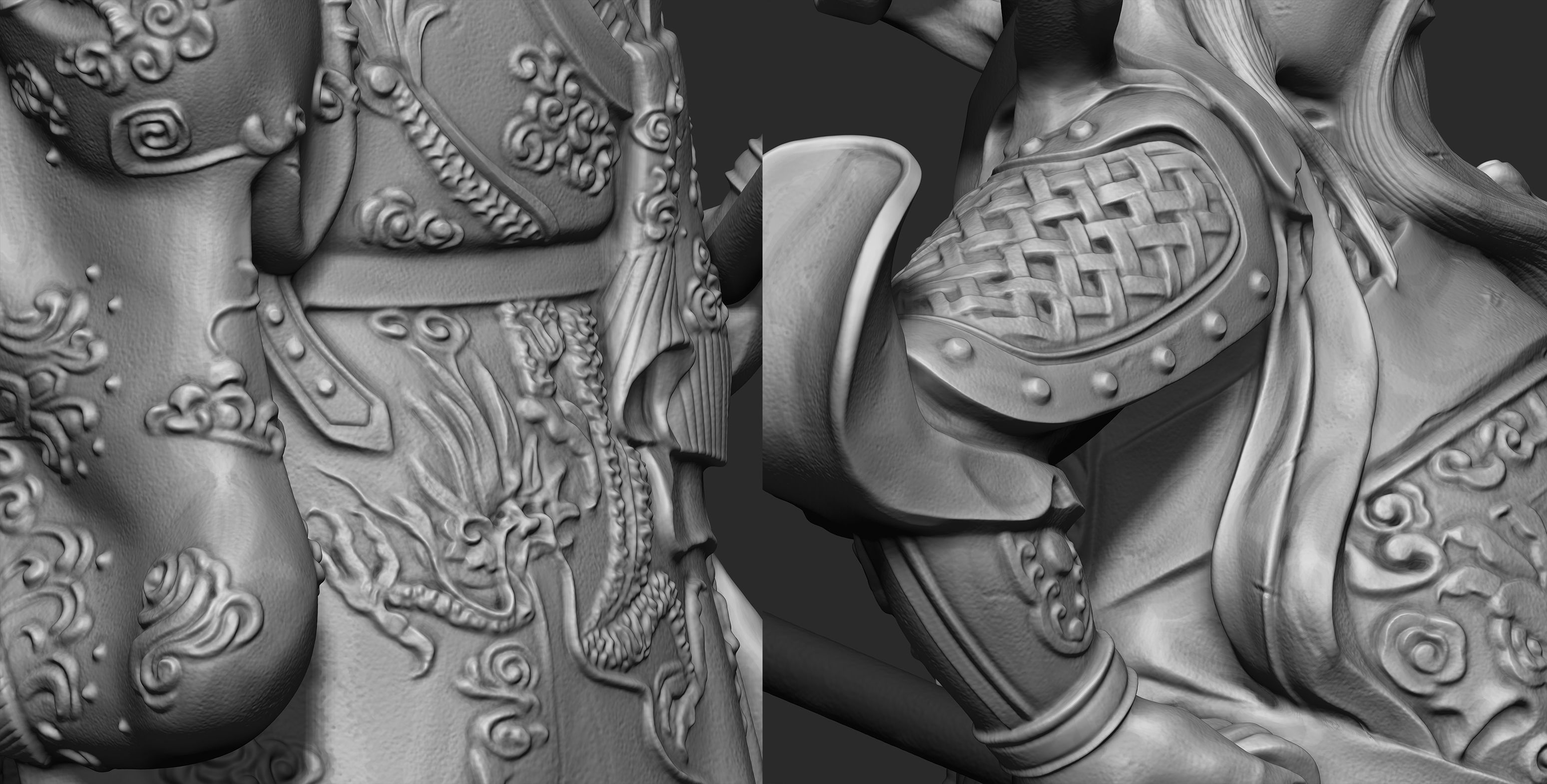 3 in One Character Sculpture Zbrush 2019 HighPoly 3D model_26