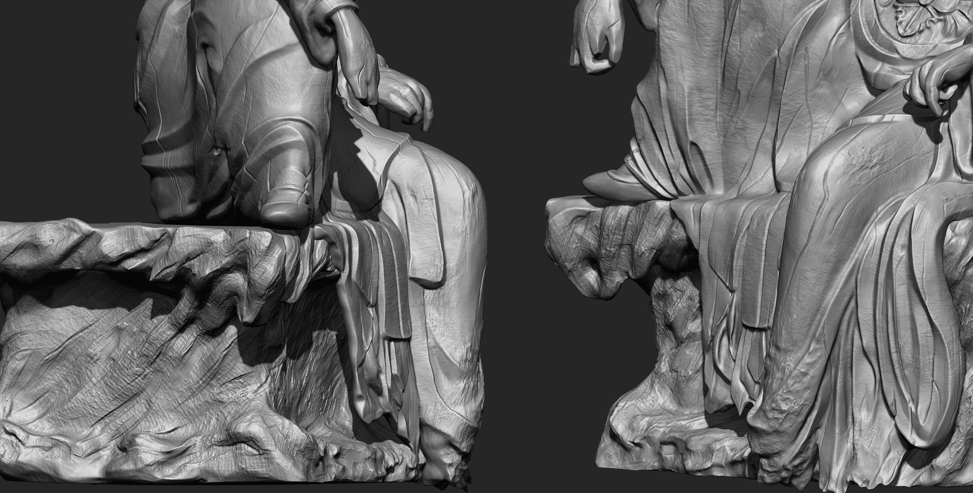 3 in One Character Sculpture Zbrush 2019 HighPoly 3D model_43