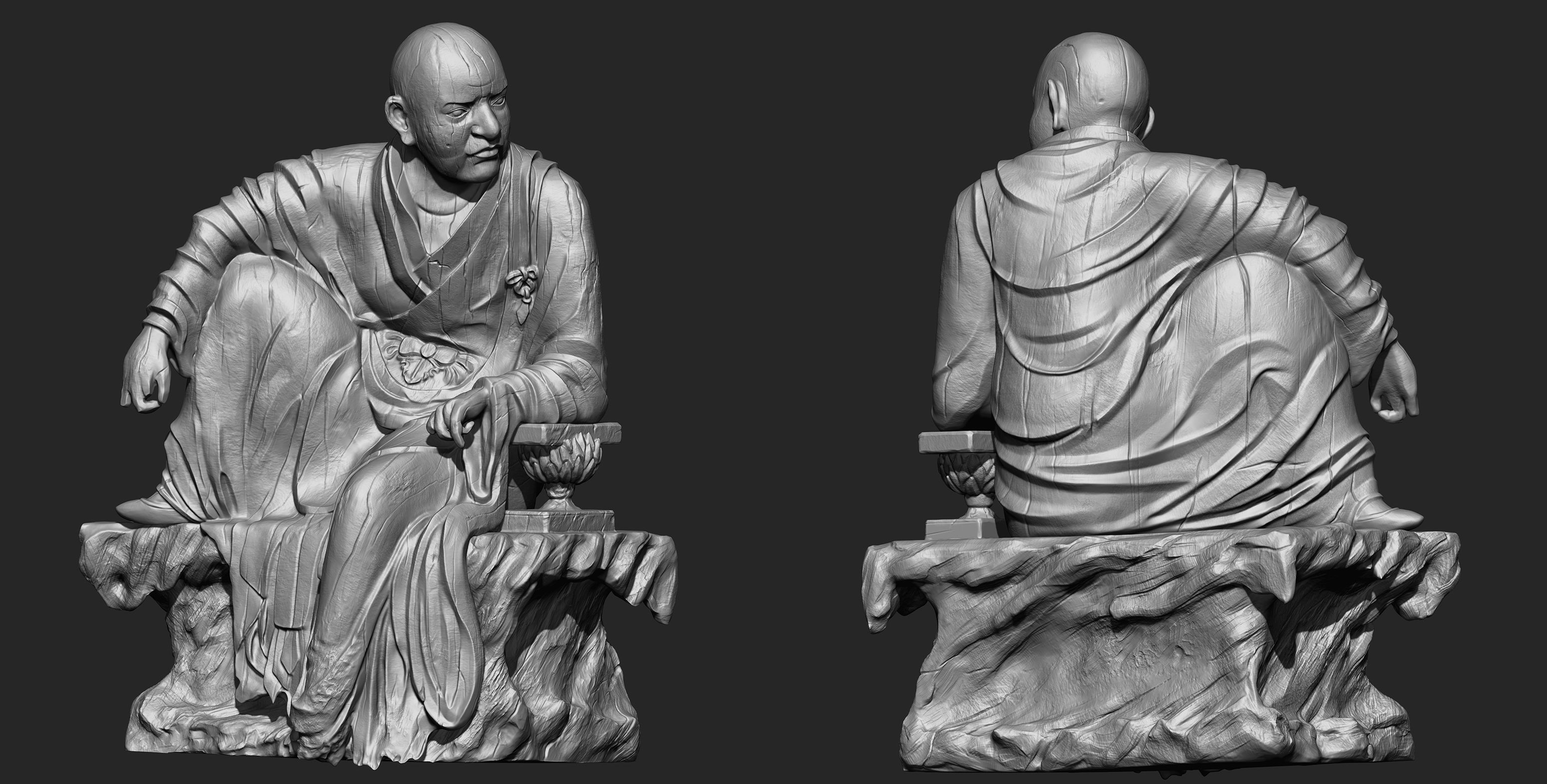 3 in One Character Sculpture Zbrush 2019 HighPoly 3D model_37