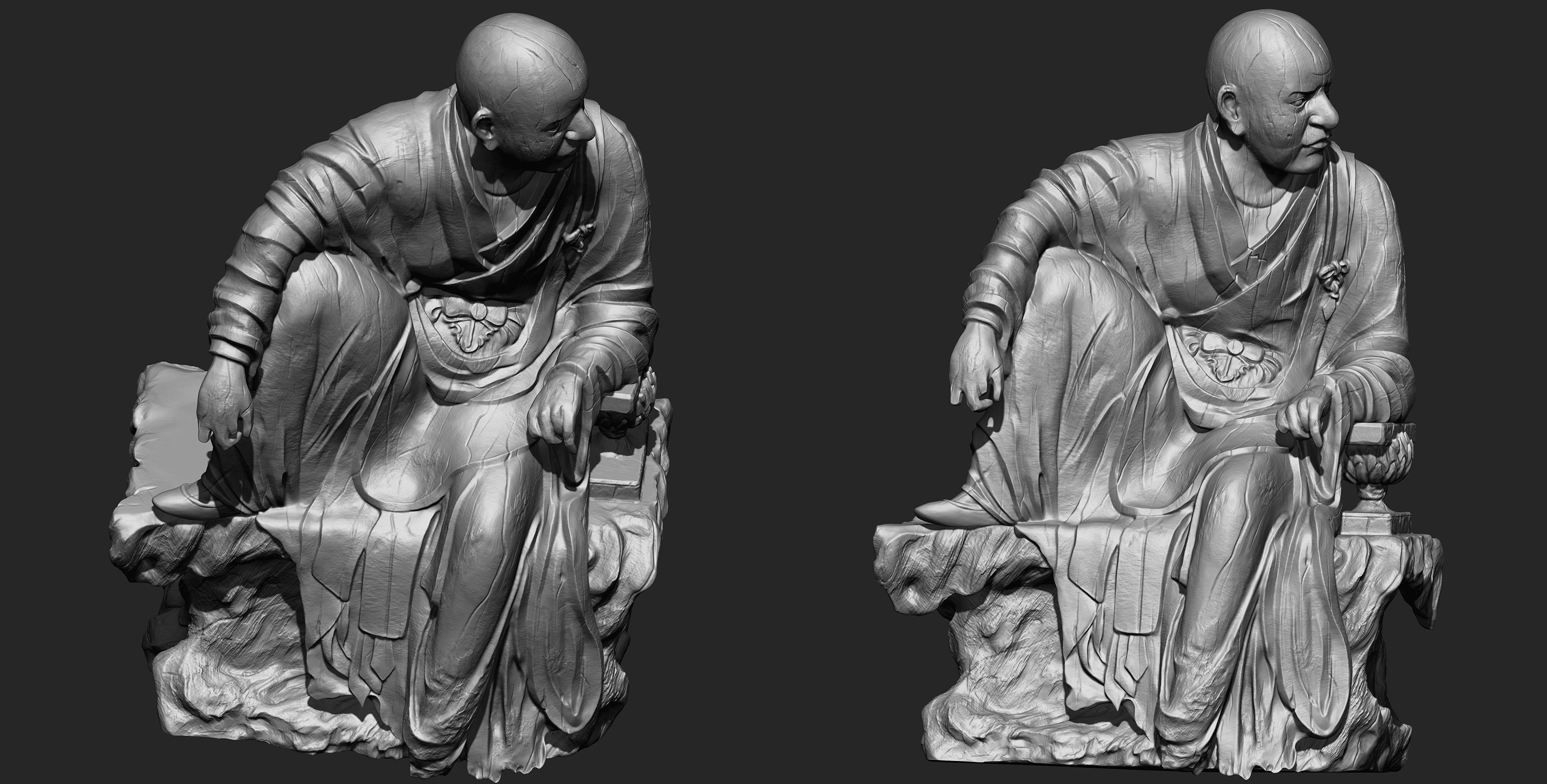 3 in One Character Sculpture Zbrush 2019 HighPoly 3D model_44