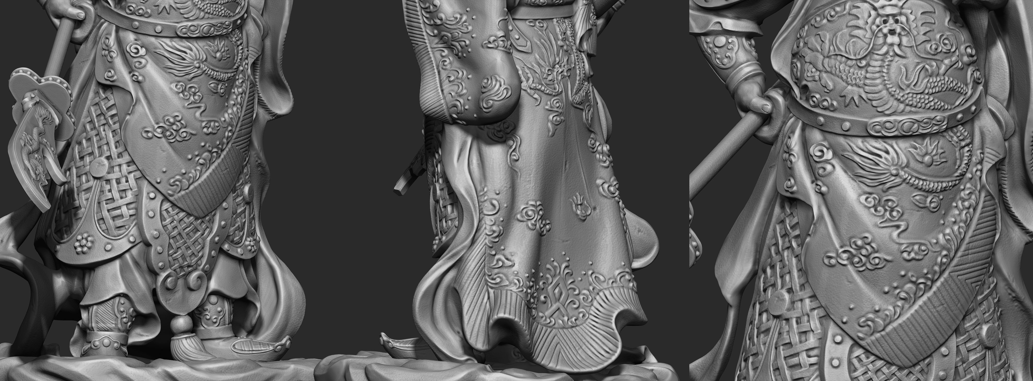 3 in One Character Sculpture Zbrush 2019 HighPoly 3D model_30