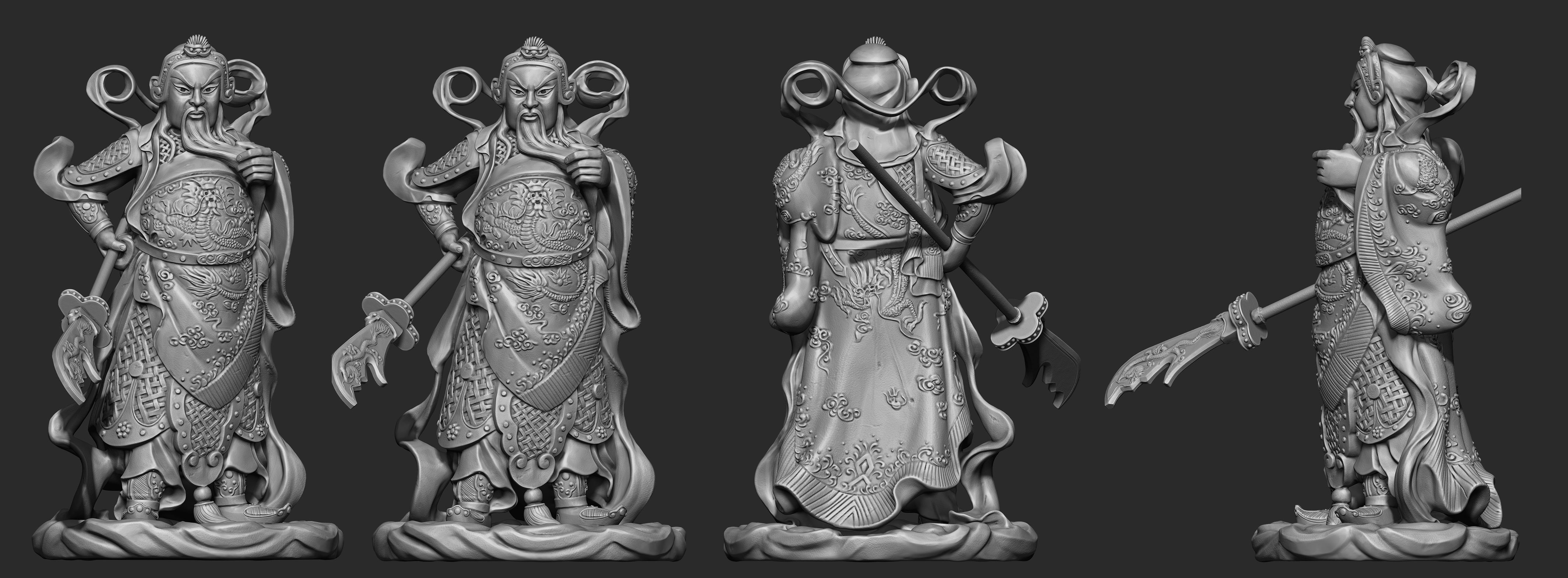 3 in One Character Sculpture Zbrush 2019 HighPoly 3D model_32