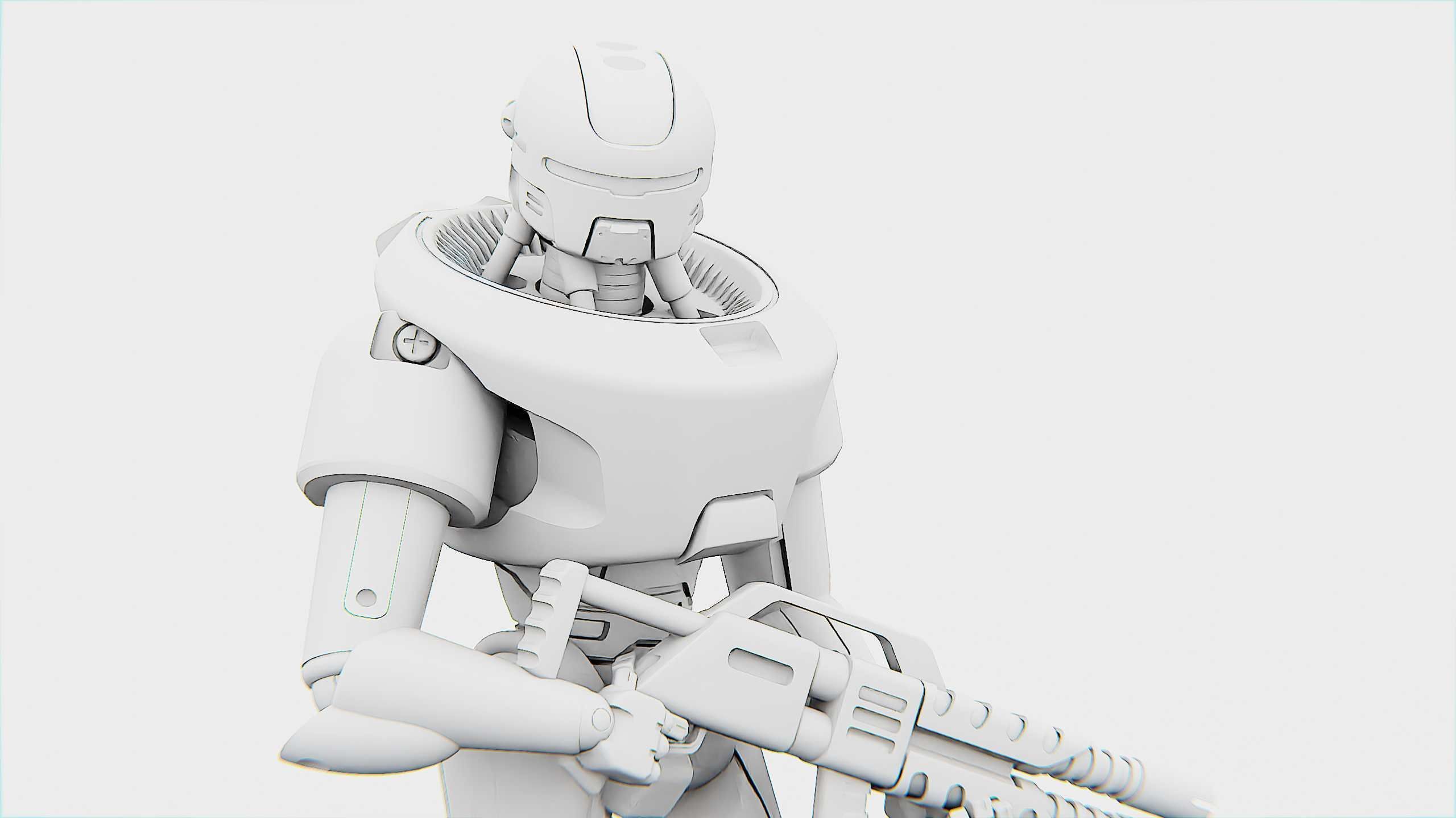 COLONY TROOPER X-3000 Rigged for Unreal Engine - Unity - MIXAMO 3D model_36