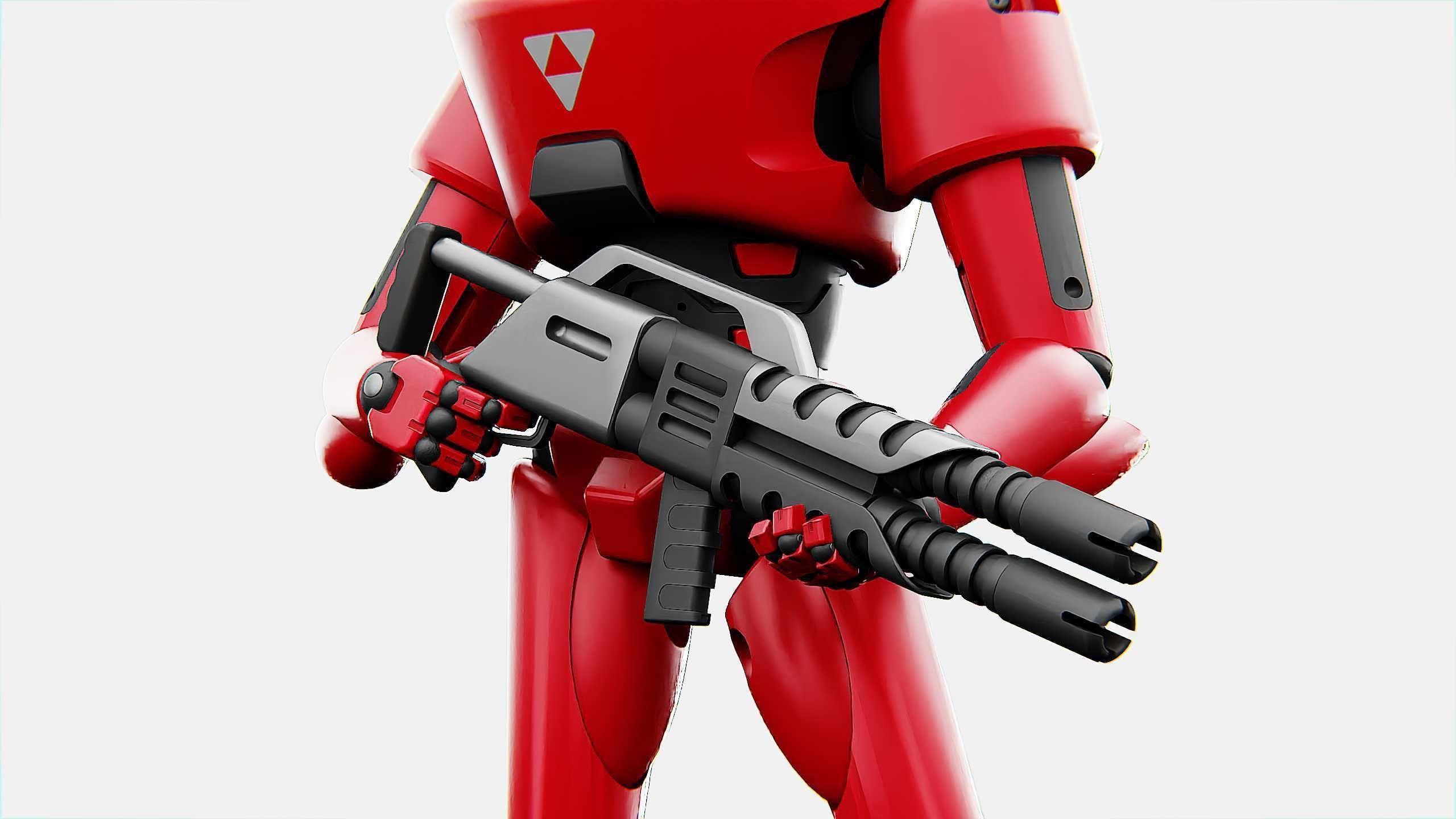 COLONY TROOPER X-3000 Rigged for Unreal Engine - Unity - MIXAMO 3D model_27