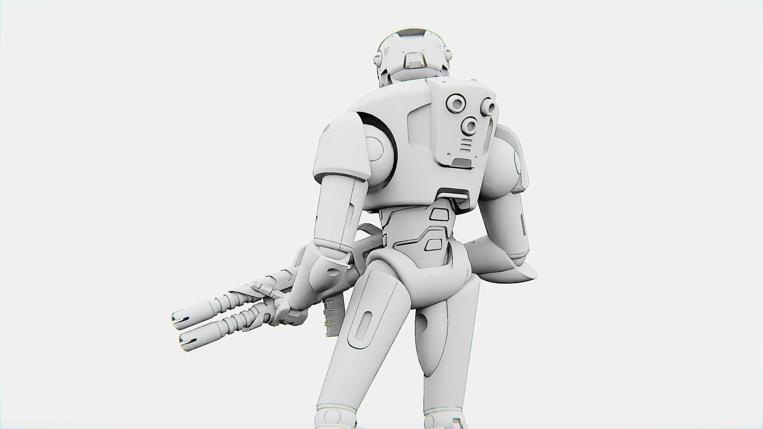 COLONY TROOPER X-3000 Rigged for Unreal Engine - Unity - MIXAMO 3D model_33