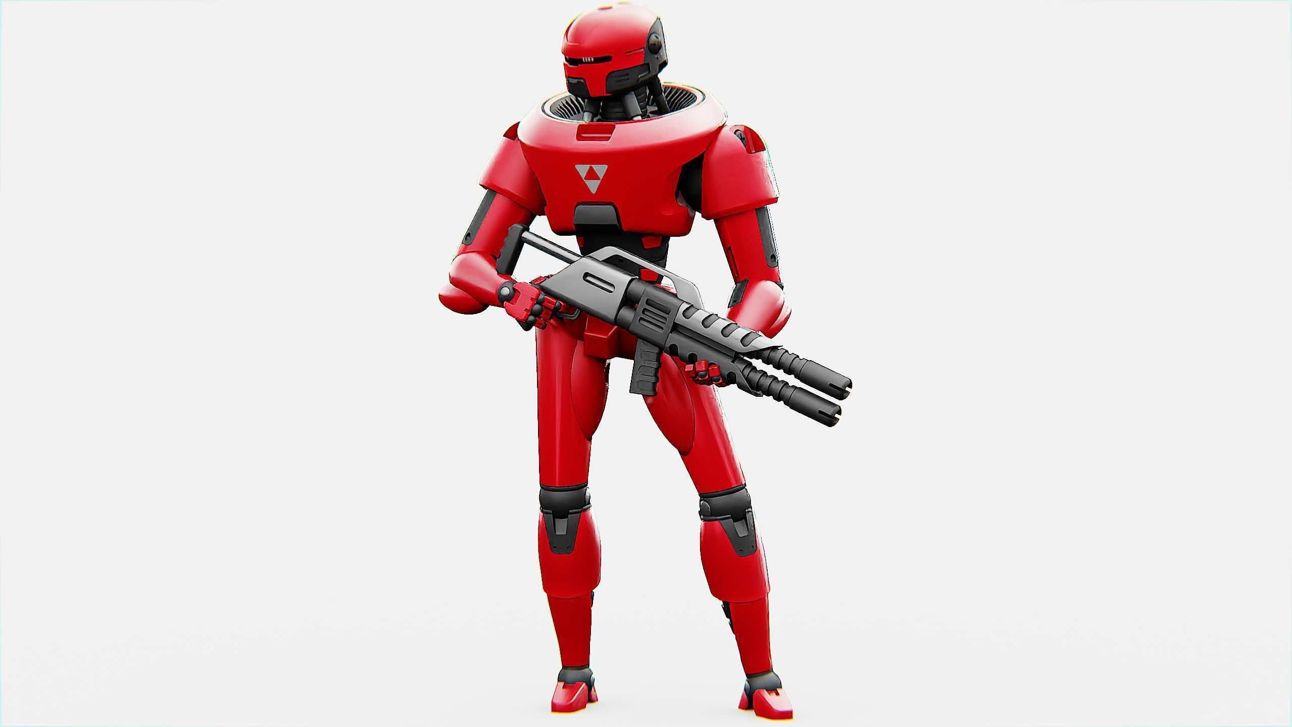 COLONY TROOPER X-3000 Rigged for Unreal Engine - Unity - MIXAMO 3D model_18