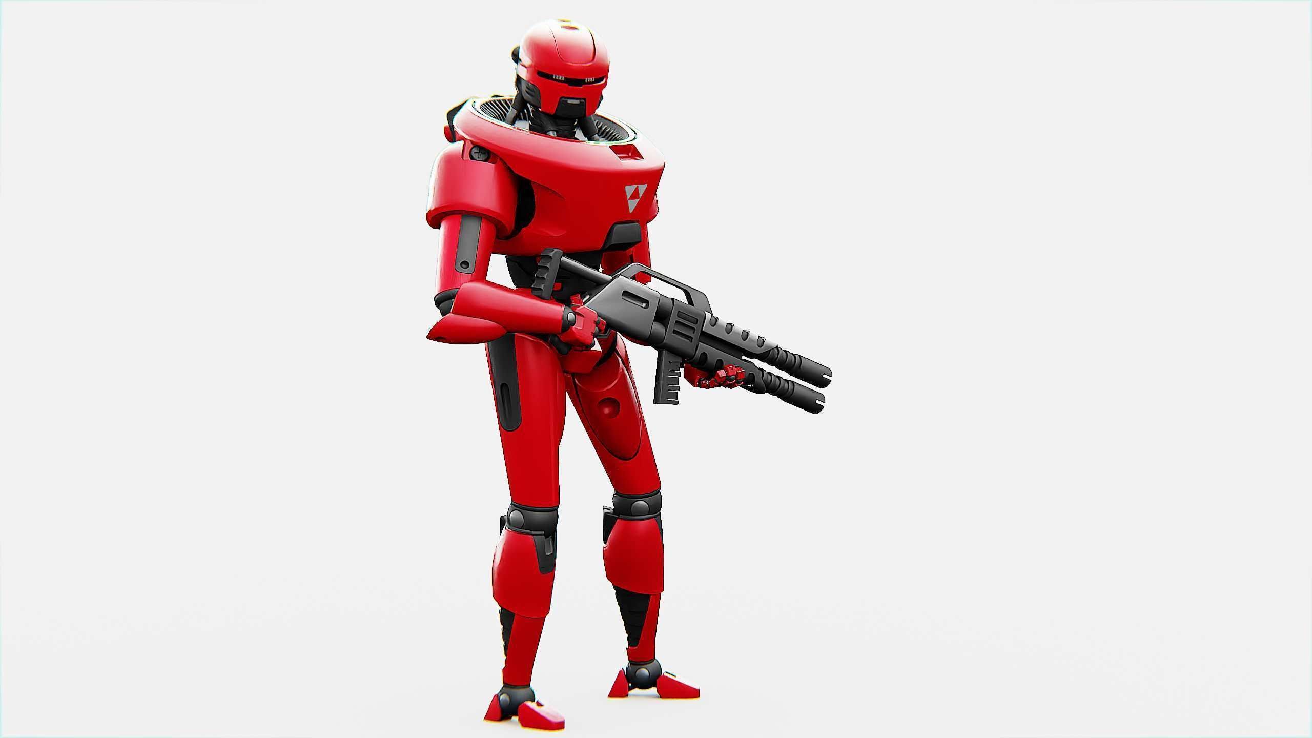 COLONY TROOPER X-3000 Rigged for Unreal Engine - Unity - MIXAMO 3D model_7