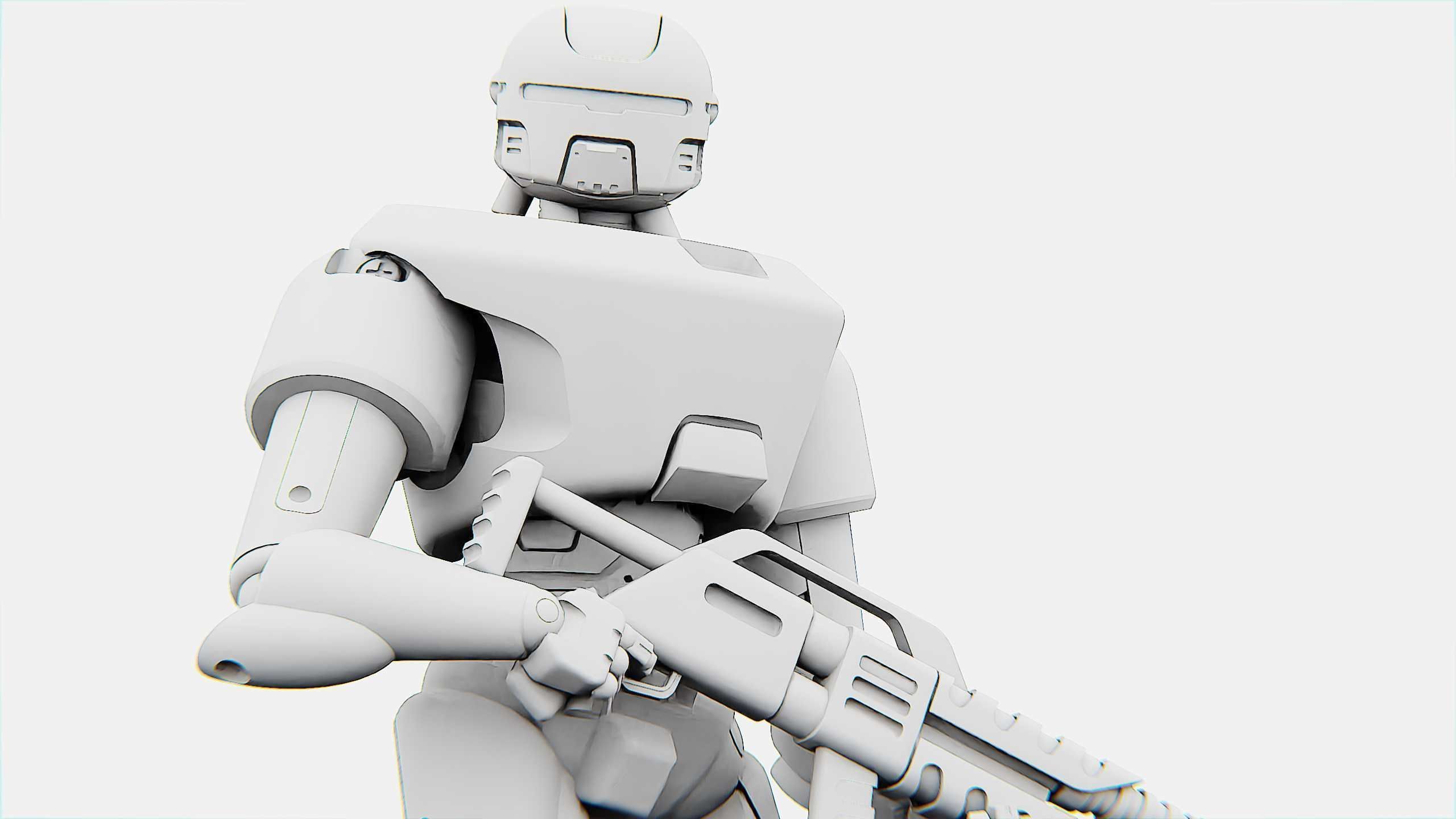 COLONY TROOPER X-3000 Rigged for Unreal Engine - Unity - MIXAMO 3D model_34