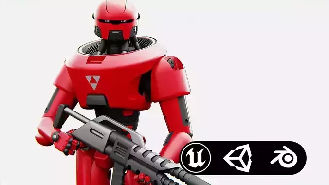 COLONY TROOPER X-3000 Rigged for Unreal Engine - Unity - MIXAMO 3D model