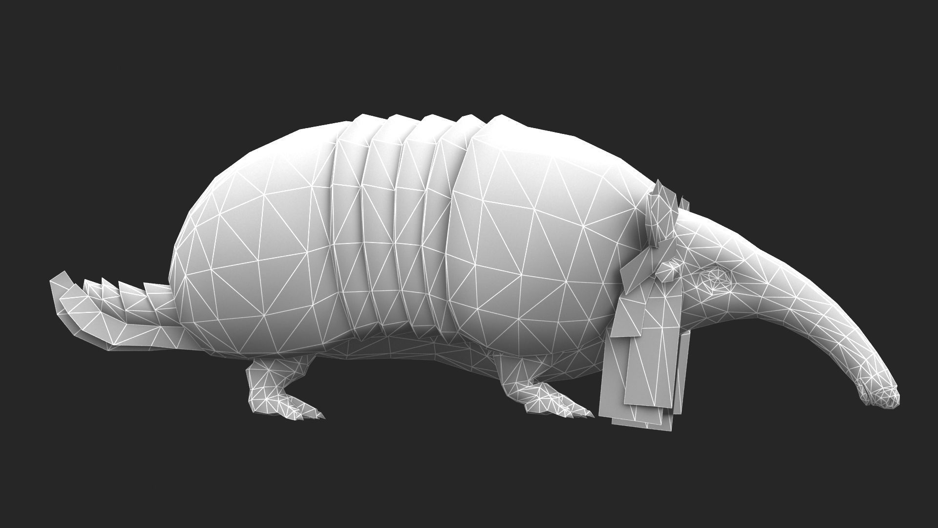 Armadillo Low-poly 3D model_4