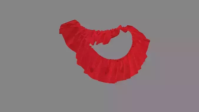Dress collars scarves and necklaces decorated 3d models