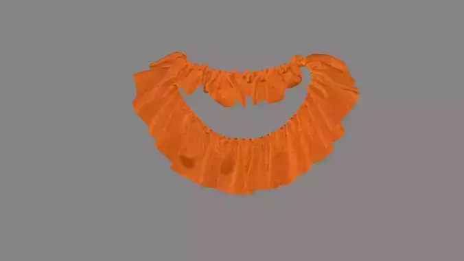 Dress collars scarves and necklaces decorated 3d models