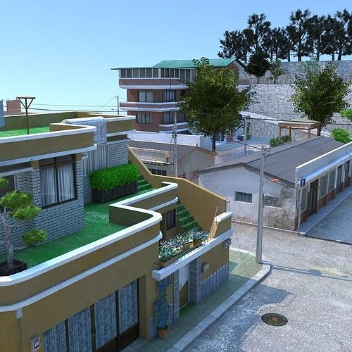 Korean Scene Part 5 Low-poly 3D model