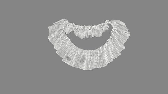 Dress collars scarves and necklaces decorated 3d models 3D model