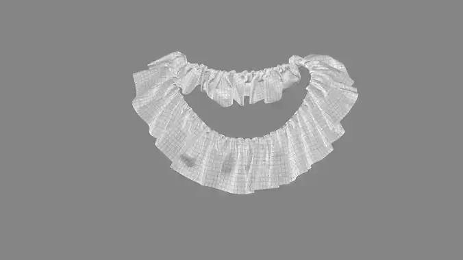 Dress collars scarves and necklaces decorated 3d models