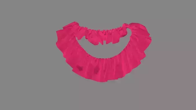 Dress collars scarves and necklaces decorated 3d models