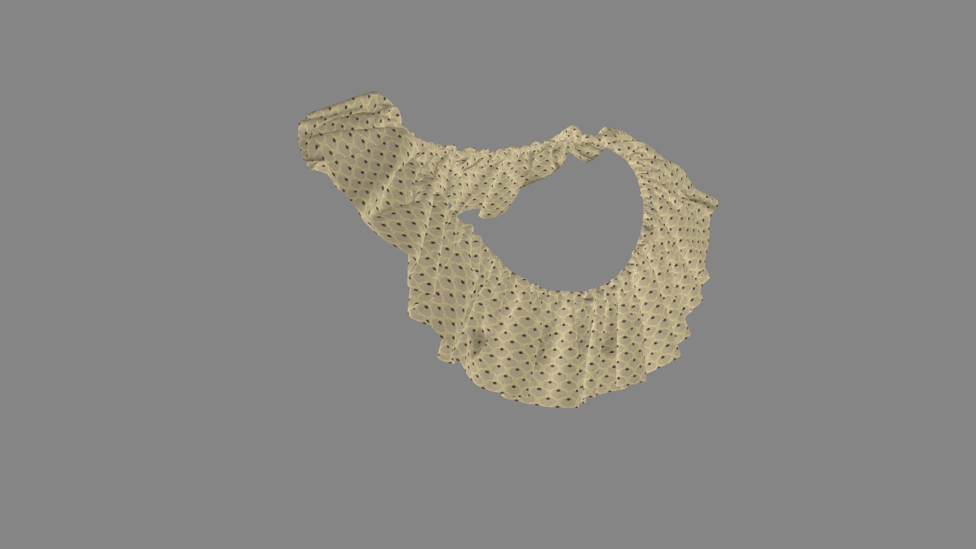 Dress collars scarves and necklaces decorated 3d models 3D model_4