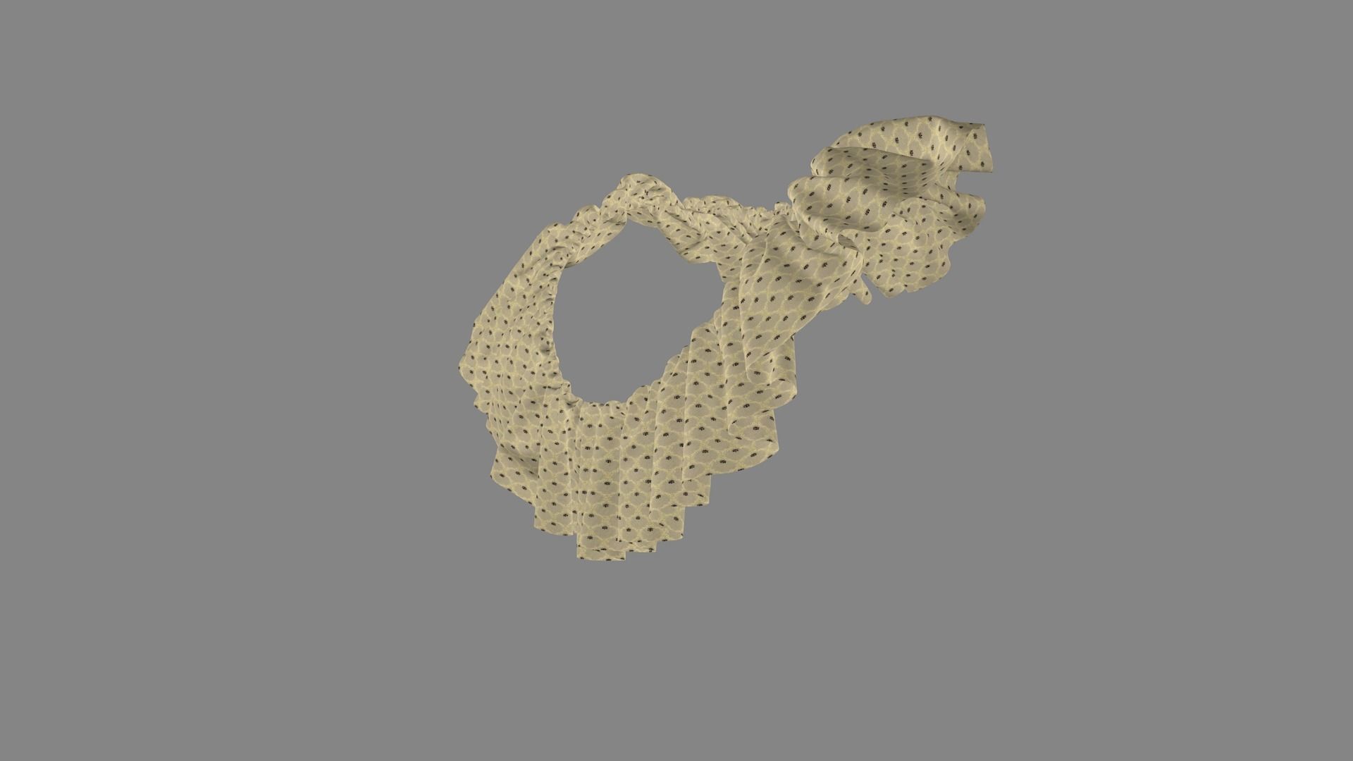 Dress collars scarves and necklaces decorated 3d models 3D model_6