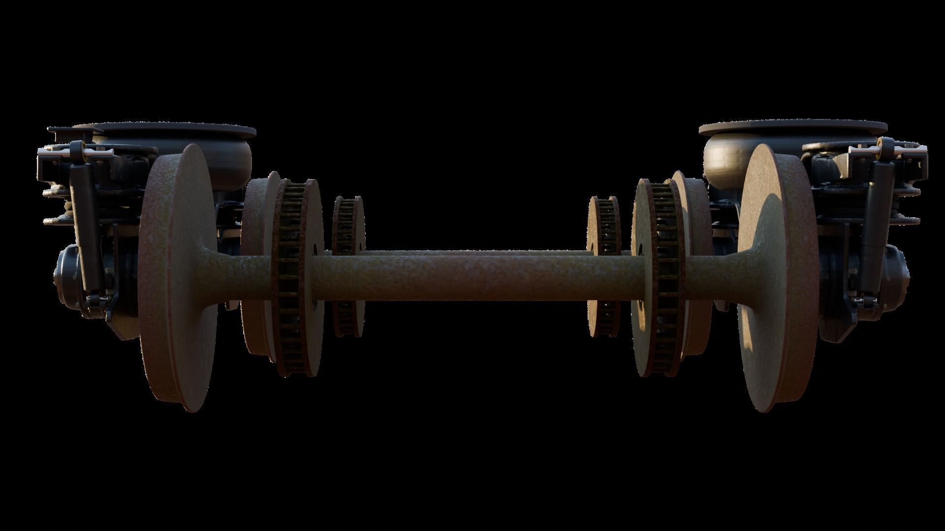 Train Bogie 3D model_9