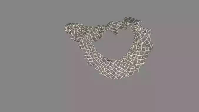 Dress collars scarves and necklaces decorated 3d models
