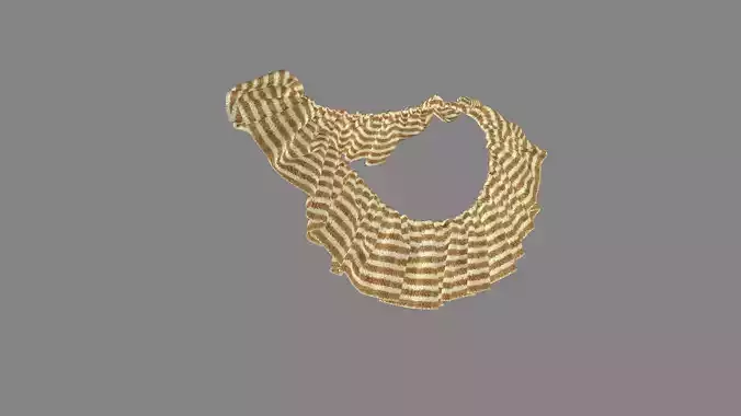 Dress collars scarves and necklaces decorated 3d models