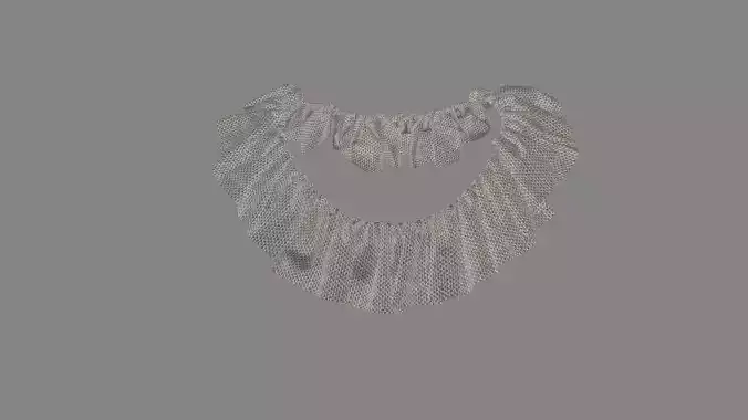 Dress collars scarves and necklaces decorated 3d models