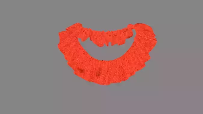 Dress collars scarves and necklaces decorated 3d models