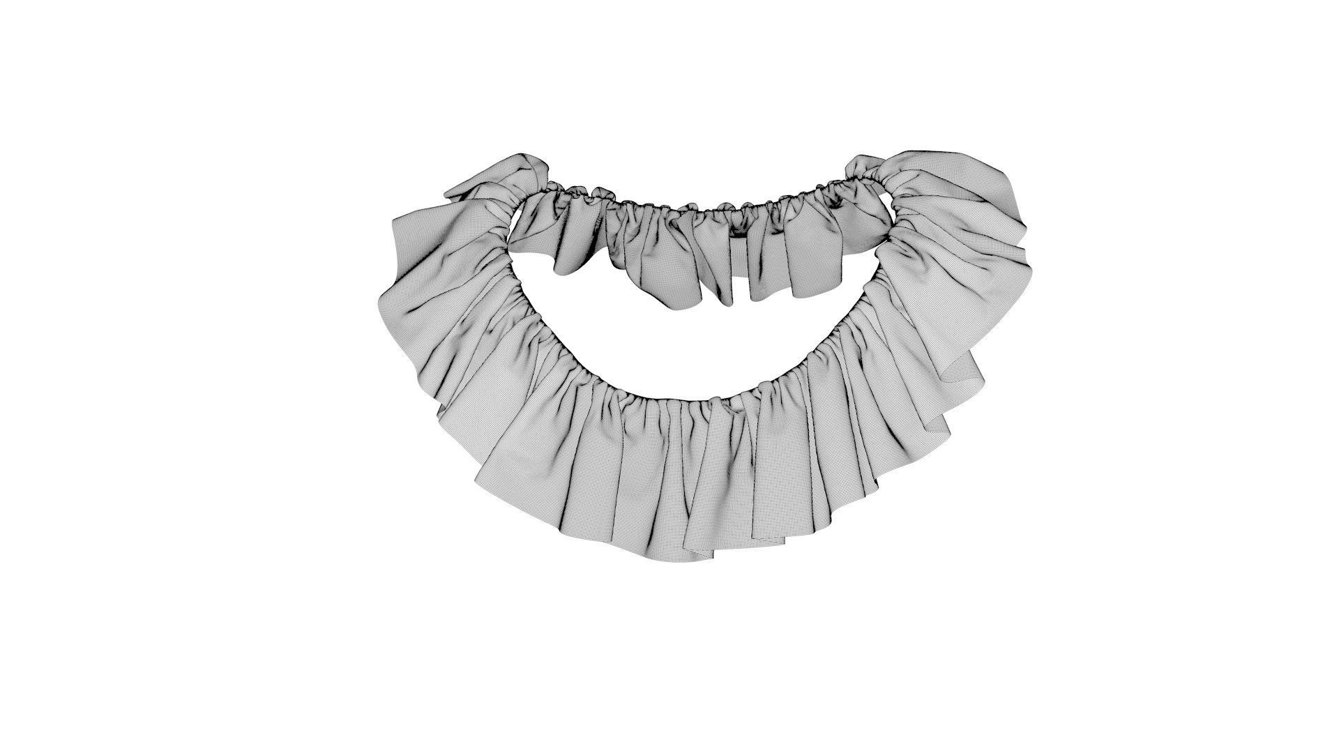 Dress collars scarves and necklaces decorated 3d models 3D model_7