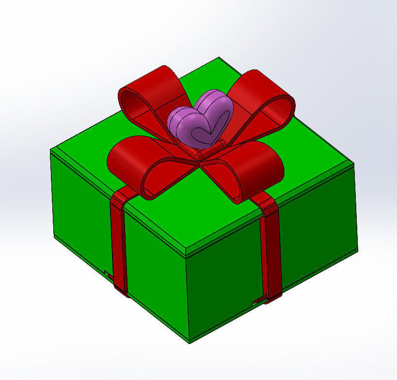 MECHANICAL ROTATING GIFT BOX - VALENTINE - CHRISTMAS BOX 3D print model_9
