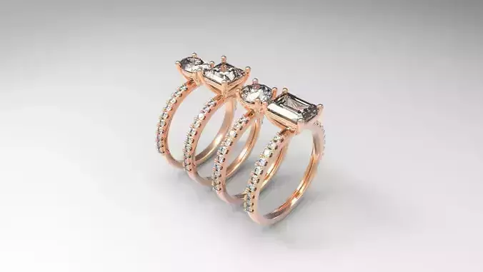 Centre stone with Pave setting 